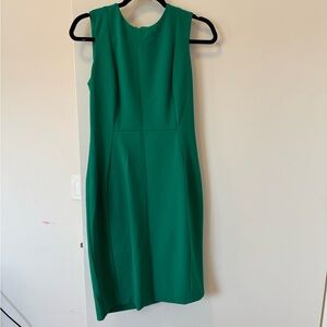 Calvin Klein Green Sleeveless Sheath Midi Dress